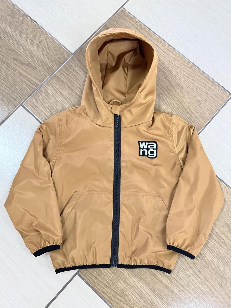 Дитяча вітровка унісекс на трикотажній підкладці р 92-116 капучіно