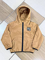 Дитяча вітровка унісекс на трикотажній підкладці р 92-116 капучіно