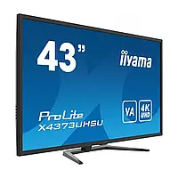 У Нас: Монітор РК 42.5" VA UHD Iiyama X4373UHSU-B1 3 мс/60 Гц/PiP/PbP/2xHDMI/1xDP/1xmDP/1xDP out/2xUSB