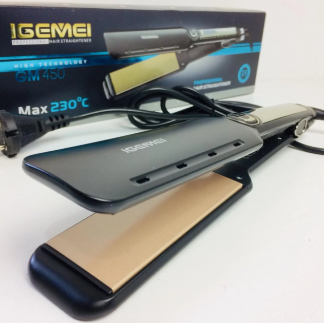 Праска випрямляч для волосся Gemei GM-450 з керамічним покриттям