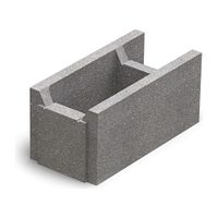 Блок малий бетонний незнімної опалубки М-100 510х250х235 мм