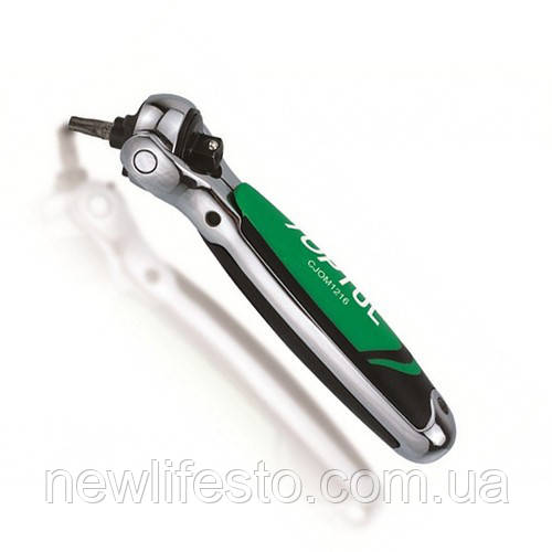 Тріскачка 3/8" + тримач біт з шарніром (360°) TOPTUL 72 зуба CJOM1216, фото 1