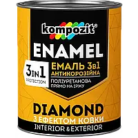 Kompozit Емаль поліуретанова антикорозійна 3 в 1 Diamond (Коричневий), 0,65 л