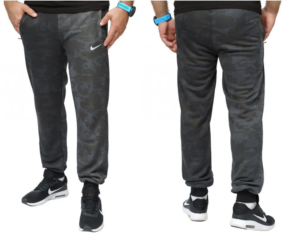 Чоловічі спортивні штани (штани) Nike (Nike-1992), осінні весняні чорні. Чоловічий одяг, фото 1