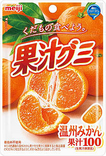 Meiji Цукерки мармеладні з натуральним мандариновим соком, 51 г
