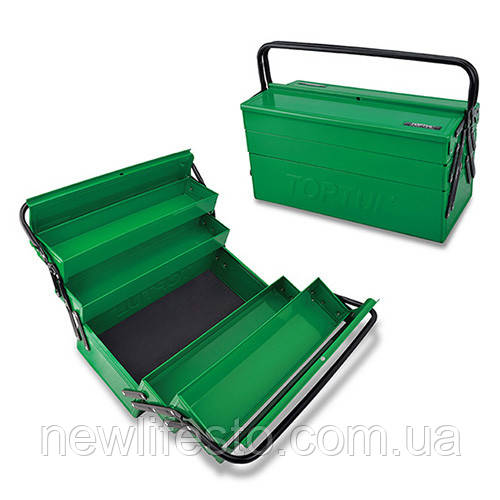 Металевий інструментальний ящик 5 секцій TOPTUL TBAC0502, фото 1