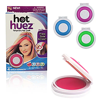 Цветные мелки для волос Hot Huez (Хот Хьюз) 4 цвета цветная пудра для покраски волос