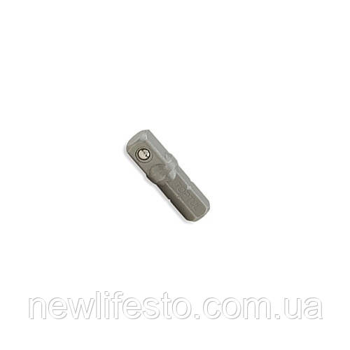 Адаптер для торцевых головок под шуруповерт TOPTUL 1/4"х1/4" L25 (6-гр.-квадрат) FSKA0808, фото 1