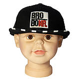 Кепка дитяча з зірками, чорно-білий, 48-54 см, 3-8 років, бавовна, арт. 518844, фото 6