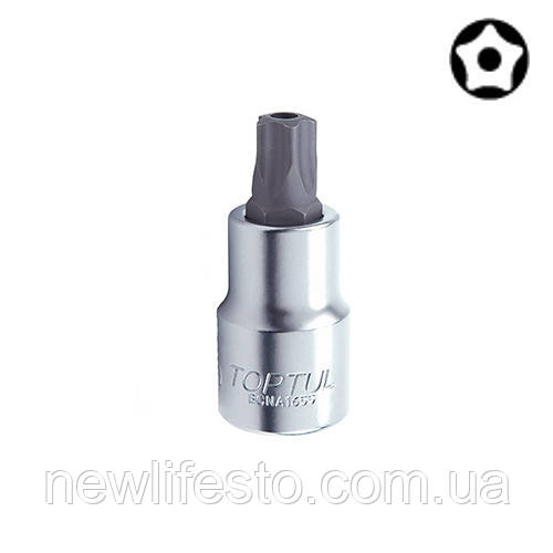 Головка з насадкою 5-гранною TOPTUL TORX T20 37 мм 1/4" з отвором BCNA0820