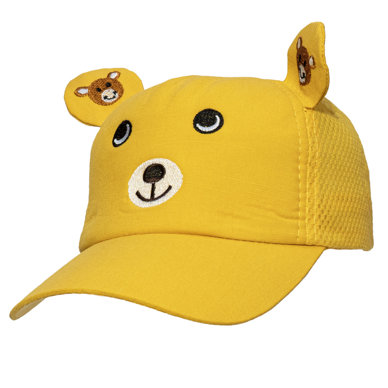 Кепка дитяча ведмедик, жовтий, 47-52 см, 2-8 років, бавовна, арт. 519278, фото 1
