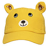 Кепка дитяча ведмедик, жовтий, 47-52 см, 2-8 років, бавовна, арт. 519278, фото 2