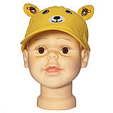 Кепка дитяча ведмедик, жовтий, 47-52 см, 2-8 років, бавовна, арт. 519278, фото 6