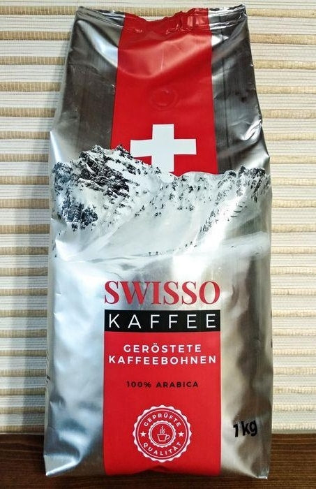 Кофе в зернах Swisso 100% арабика 1кг средняя степень обжарки - фото 1 - id-p1567201715