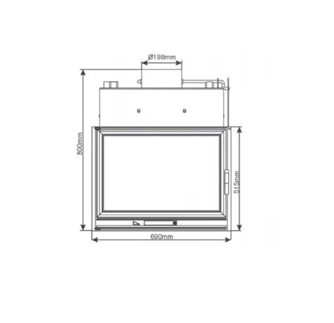 Каминная топка Nordflam LB 800 PW с водяным контуром - фото 4 - id-p1774832196