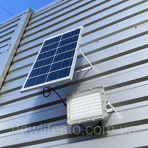 Прожектор с солнечной батареей светодиодный 60W аккумуляторный (LiFePO4, 10000mAh) 6V, 15W PROTESTER SLFL0601 - фото 2 - id-p1774815797