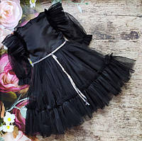 Черное платье в стиле Венсдей для девочки Addams Wednesday (134-146р)