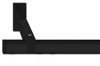 Карниз Скарлайн одинарный в сборе Заглушка Черный 325см.