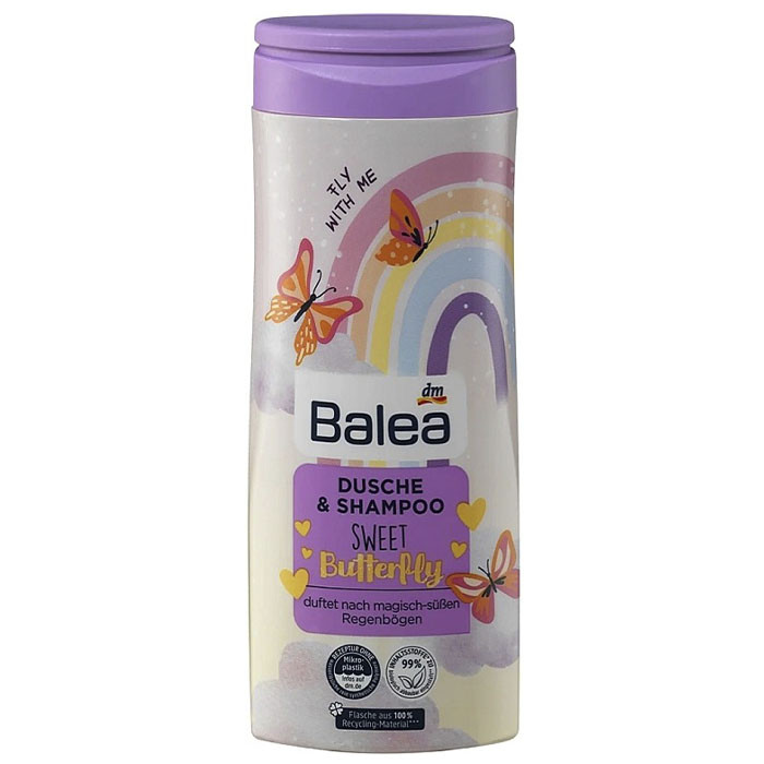 Шампунь гель для душу Balea Sweet Butterfly дитячий 2в1 300 мл