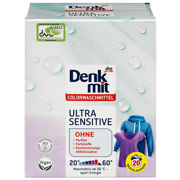 Пральний порошок Denkmit Ultra Sensitive Color кольоровий 1,35 кг