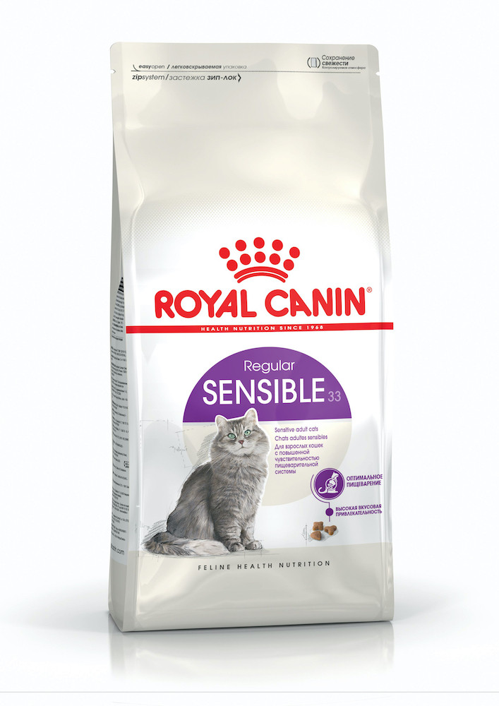 Royal Canin Sensible 33 Сухий корм для дорослих котів з чутливою травною системою від 12 місяців до 7р. 10 кг