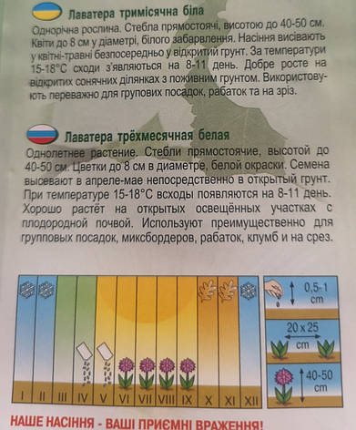 Лаватера тримісячна біла 0,5г, фото 2