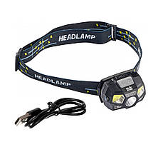 Ліхтар налобний акумуляторний сенсорний Skif Facette білий світло/червоний маячок