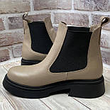 Жіночі шкіряні короткі демісезонні черевики челсі у 37 і 38 розмірі, фото 3