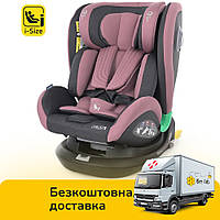 Детское автокресло (+0-1-2-3, 0-36 кг, isofix, поворот 360) El Camino i-TRUST PLUS ME 1081-1 Pale Pink Розовый