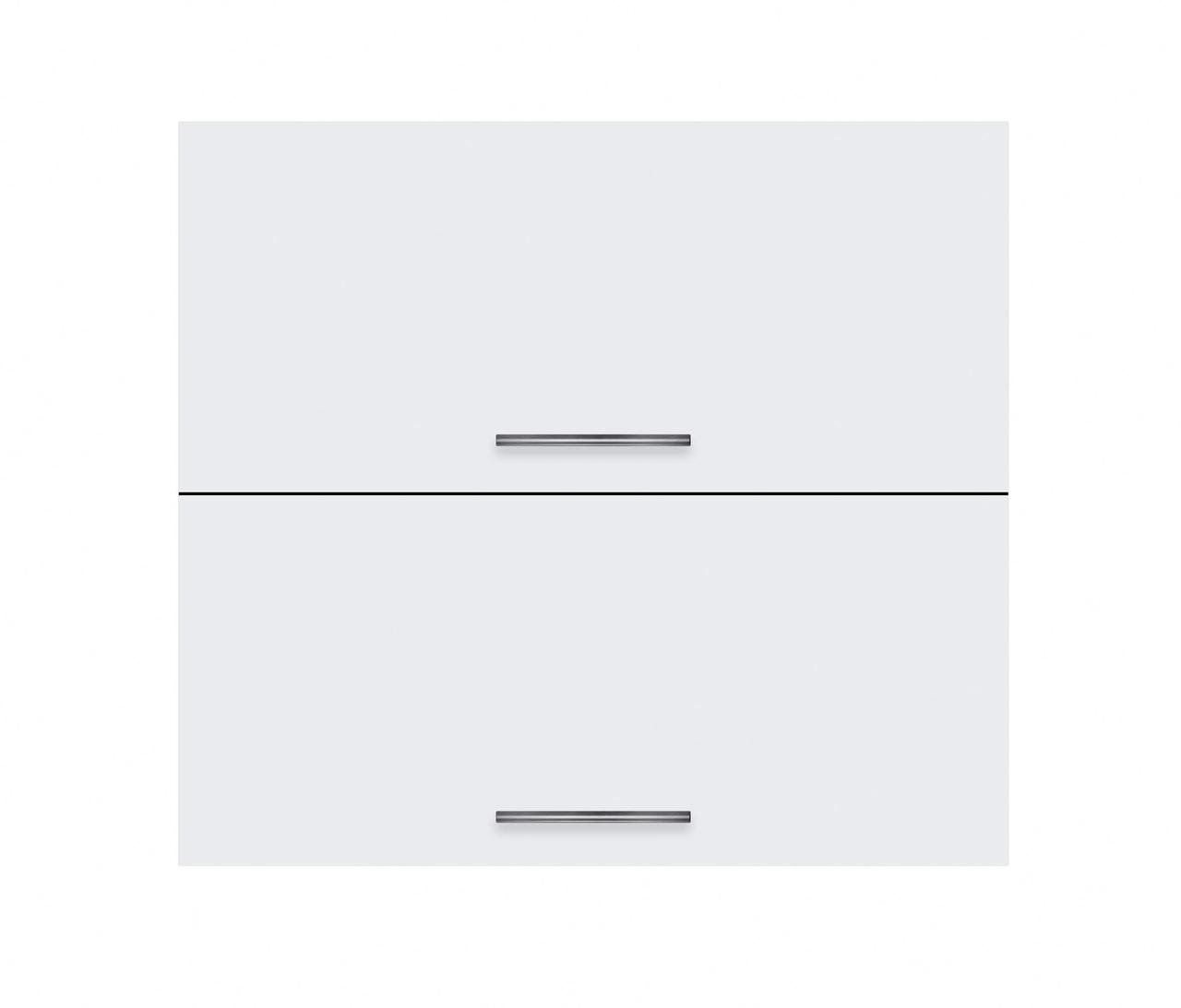 Навісна шафа закрита (двохдверна — двері горизонтально) ЛЮКС ширина 900 МАКСІ-МЕбель Дуб сонома/Білий, фото 1