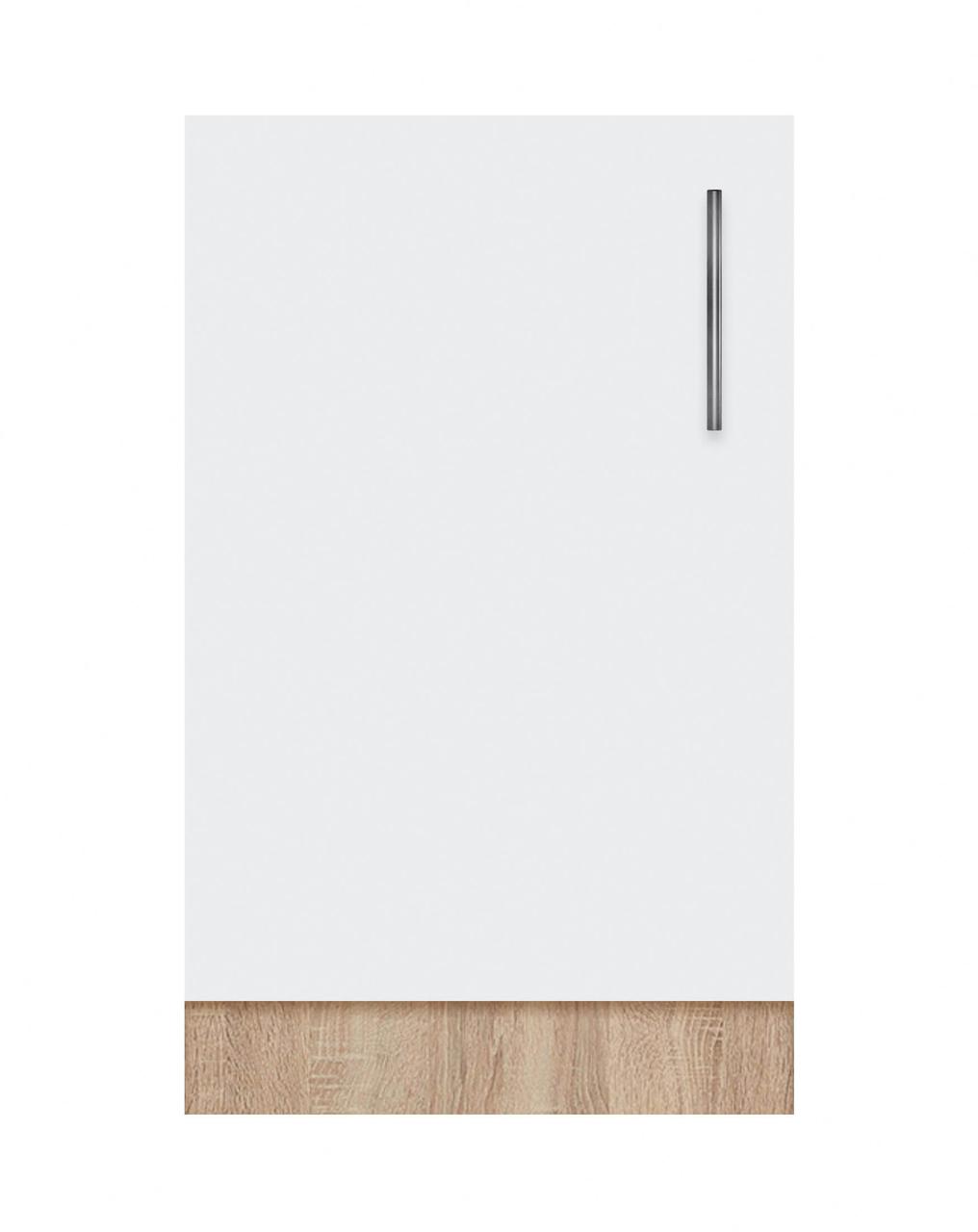 Тумба-мийка (однодверна) без мийки (без стільниці) ЛЮКС ширина 500 МАКСІ-Мібель Дуб сонома/Білий гладкий, фото 1