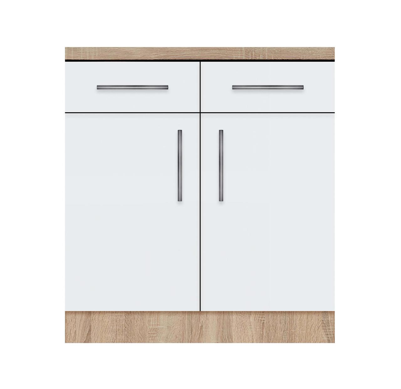 Тумба дводверна з 2 ящиками зі стільницею 1-ї категорії (складська програма) ЛЮКС ширина 700, фото 1