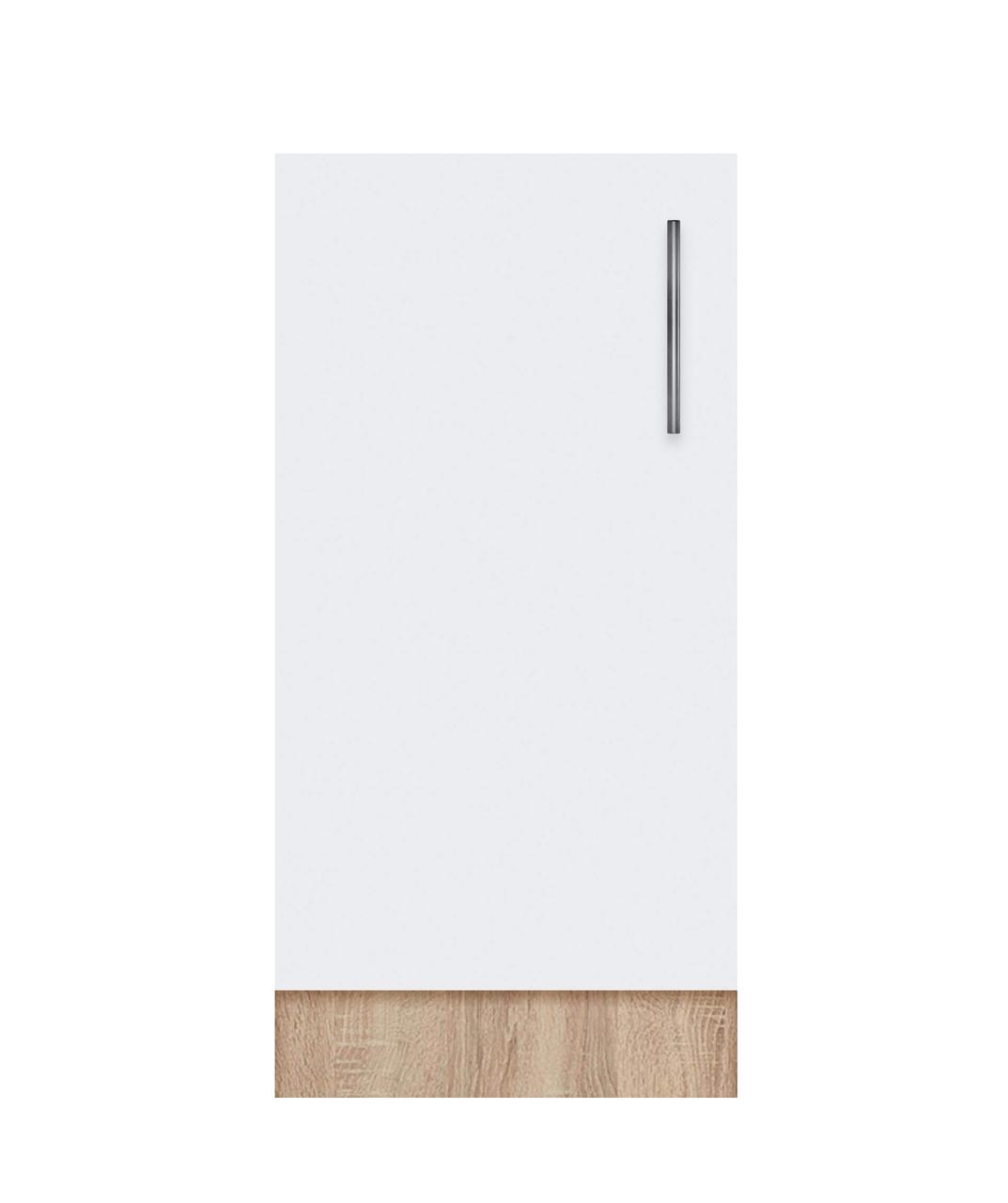 Тумба однодверна без ящиків (без стільниці) ЛЮКС ширина 300 МАКСІ-МЕбель Дуб сонома/Білий гладкий (72082), фото 1