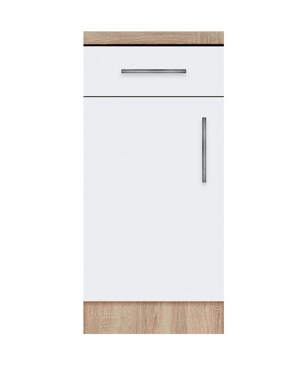 Тумба однодверна з одним ящиком зі стільницею 1-ї категорії (складська програма) ЛЮКС ширина 600, фото 1