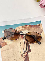 Солнцезащитные очки Ромбы унисекс, стильные солнцезащитные очки, Коричневые