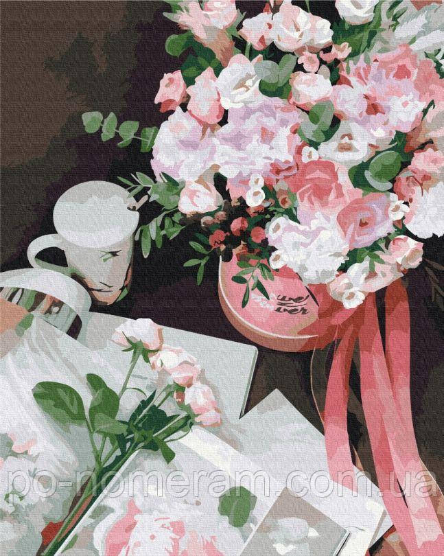 Картина за номерами BrushMe Корзинка квітів (BS52852) 40 х 50 см