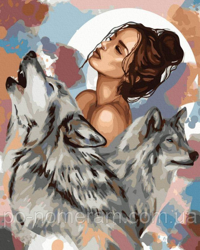 Акційна Картина за номерами Brushme Premium Вовчиці © Ольга Бочулинська (PGX41385) 40 х 50 см, фото 1