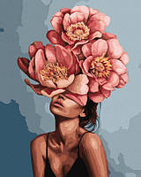 Картина по номерам Brushme Девушка в цветущем пионе (PGX40544) 40 х 50 см