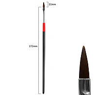 Кисть маникюрная для акрилового и гелевого наращивания, 1шт. L3 - 11мм