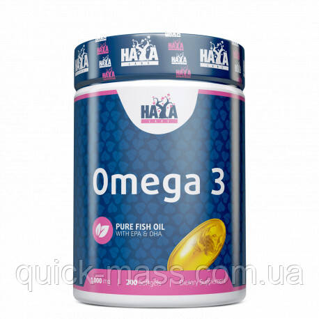 Омега-3 Haya Labs Omega 3 1000 mg, 200 капсул, фото 1