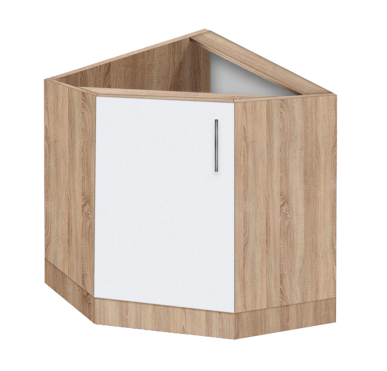 Тумба кутова кухонна No1 без стільниці МАКСІ-Мебель Дуб сонома/Білий гладкий (72134), фото 1