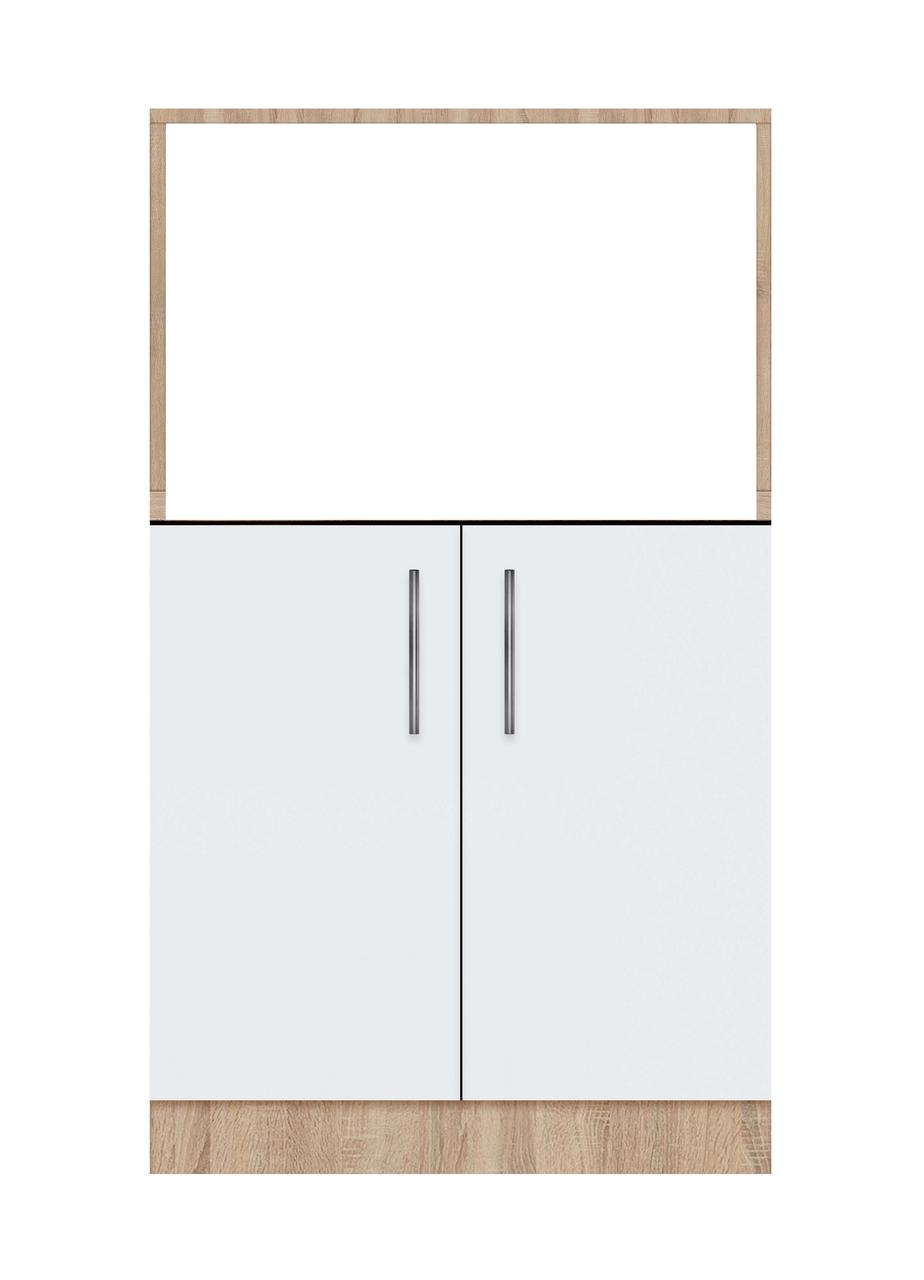 Тумба дводверна без ящиків з відділом під МВ піч без стільниці ЛЮКС ширина 700 МЕбель Дуб, фото 1