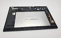 С дефектом. Дисплей Lenovo Tab 3 Plus X70L модуль черный Сервисный оригинал с разборки (разбит)