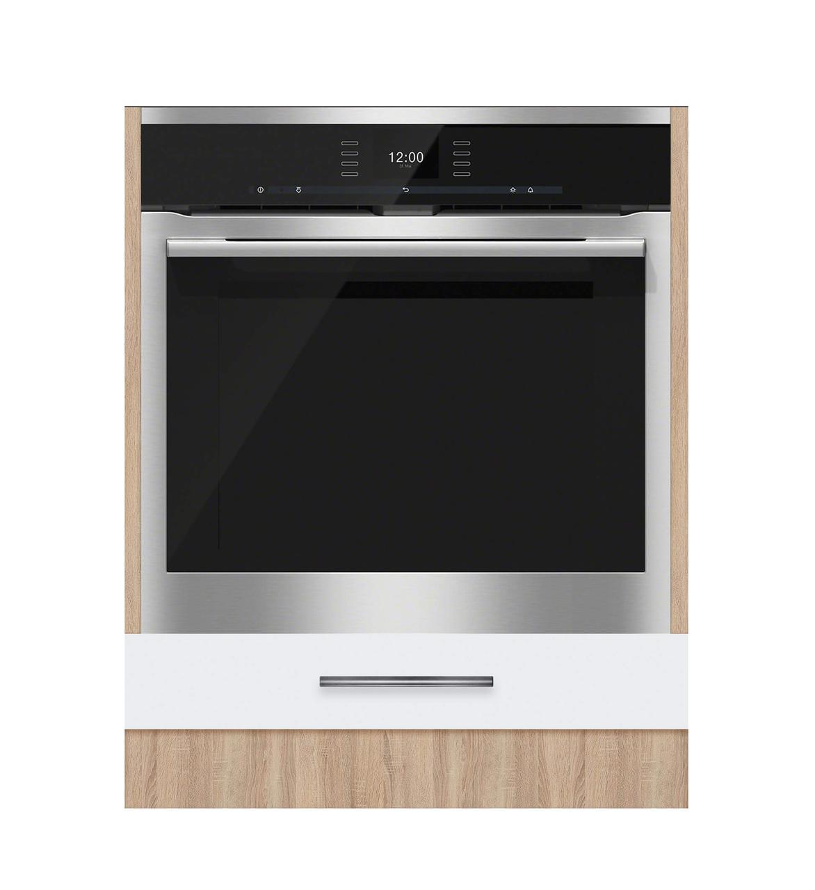 Тумба під духовку з шухлядою (без стільниці) ЛЮКС ширина 600 МАКСІ-Мебель Дуб сонома/Білий гладкий (72141), фото 1