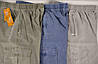 Бриджі чоловічі літні лляні у великих розмірах із накладними кишенями Шорти льон Батал (70 Темно-сірий), фото 4