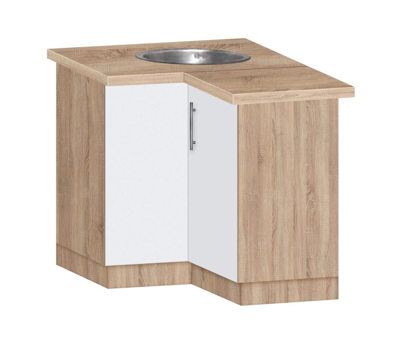 Тумба кутова кухонна No2 з врізною мийкою зі стільницею 1-ї категорії (складська програма) ЛЮКС, фото 1