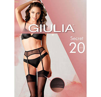 Панчохи жіночі під пояс стильні 20 ден Giulia Secret 20 (13) чорного кольору під пояс