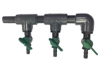 Розгалужувач повітря AquaKing на 3 крана (вихід 8/10 мм, подача 20 мм) для ставка, акваріума, озера, септика