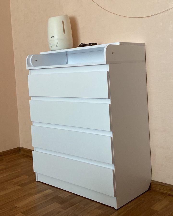 Дитячий комод пеленальний  Light на телескопах колір білий, фото 1