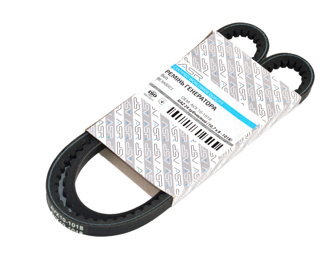 Ремінь генератора ГАЗ 24 зубчастий (10,7 х 8 — 1018)